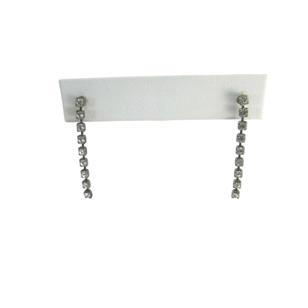 Vintage Vieste Crystal Collection Drop Dangle Earrings Pierced 51690
